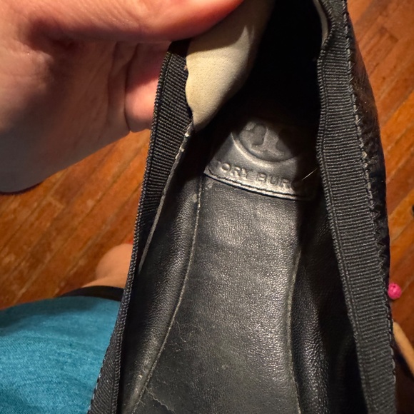 Tory Burch Travel Ballet Flats womens size 6   black flats with glossy finish. F - Picture 6 of 6